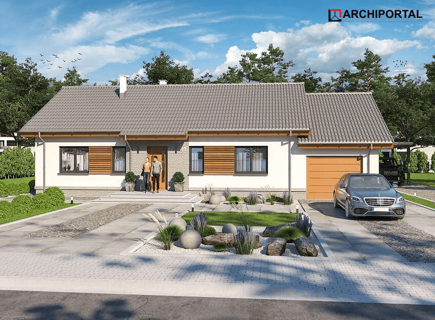 Wizualizacja domu jednorodzinnego Tracja G1