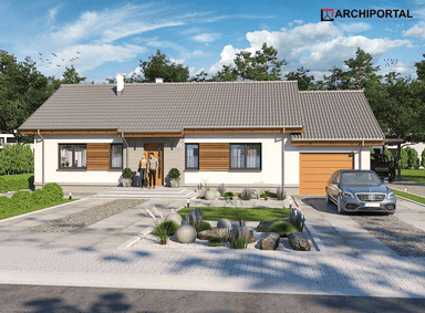 Wizualizacja domu jednorodzinnego Tracja G1