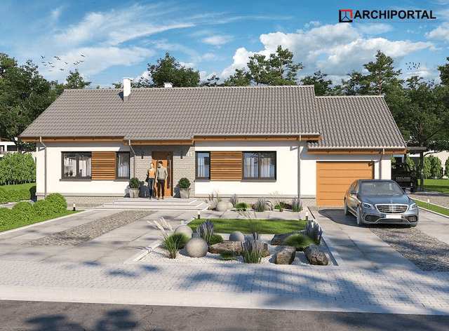 Wizualizacja domu jednorodzinnego Tracja G1