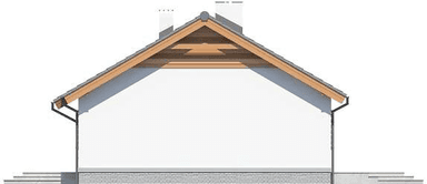 Elewacja prawa domu jednorodzinnego Tracja 2 Teriva