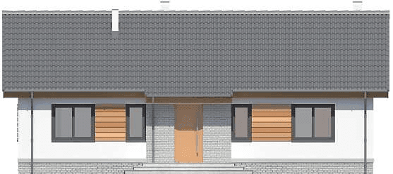 Elewacja frontowa domu jednorodzinnego Tracja 2 Teriva