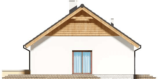 Elewacja lewa domu jednorodzinnego Tracja