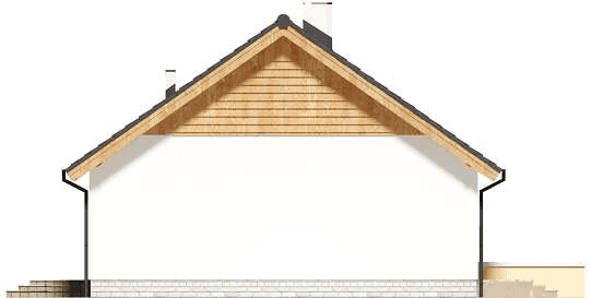 Elewacja prawa domu jednorodzinnego Tracja