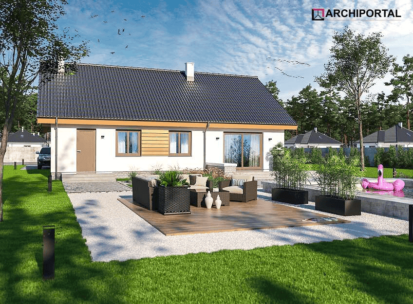 Wizualizacja domu jednorodzinnego Tracja