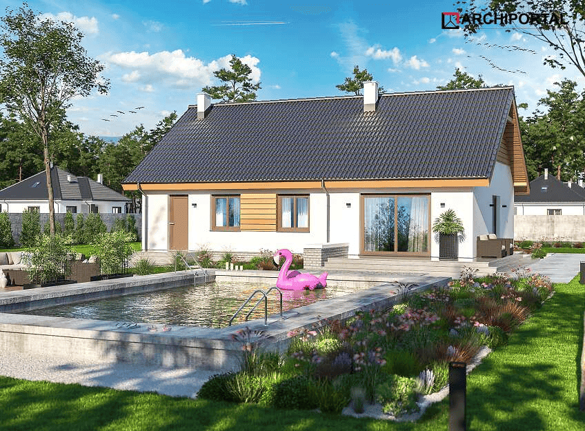 Wizualizacja domu jednorodzinnego Tracja