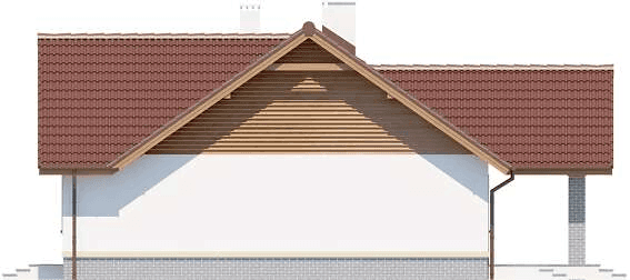 Elewacja prawa domu jednorodzinnego Tracja 3