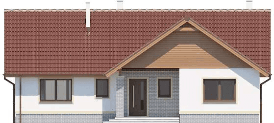 Elewacja frontowa domu jednorodzinnego Tracja 3