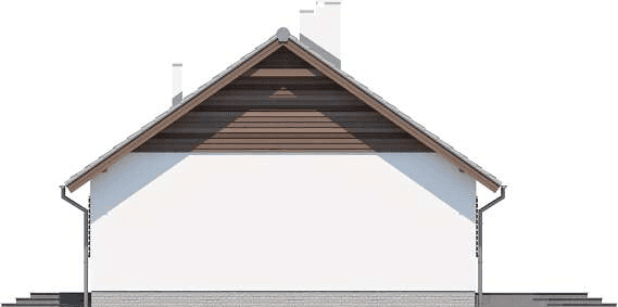 Elewacja prawa domu jednorodzinnego Tracja 4