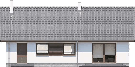 Elewacja tylna domu jednorodzinnego Tracja 4