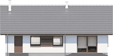 Elewacja tylna domu jednorodzinnego Tracja 4