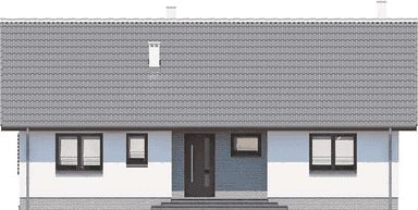 Elewacja frontowa domu jednorodzinnego Tracja 4