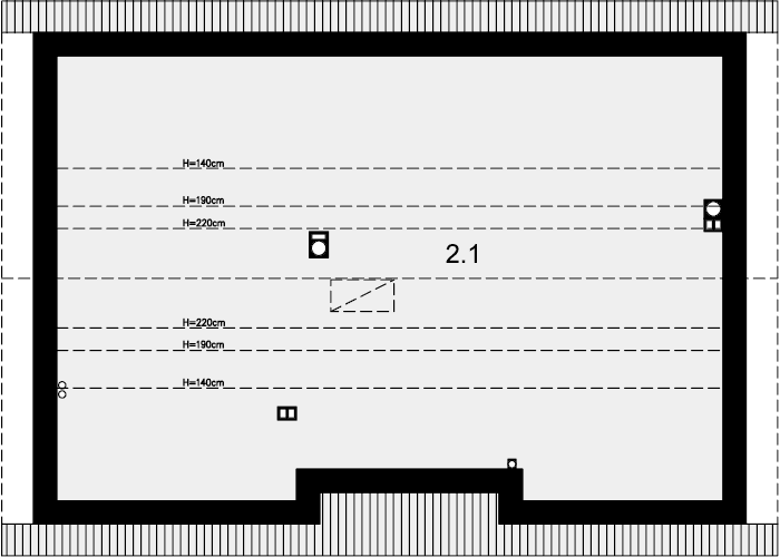 Rzut strychu domu jednorodzinnego Tracja 4