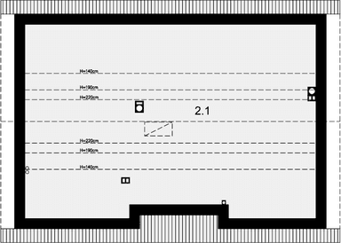 Rzut strychu domu jednorodzinnego Tracja 4