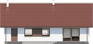 Elewacja tylna domu jednorodzinnego Tracja 5