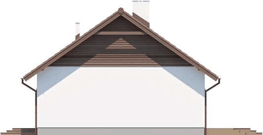 Elewacja prawa domu jednorodzinnego Tracja 7