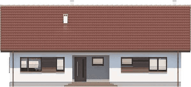 Elewacja frontowa domu jednorodzinnego Tracja 7