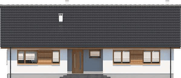 Elewacja frontowa domu jednorodzinnego Tracja 6