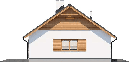 Elewacja lewa domu jednorodzinnego Tracja 6