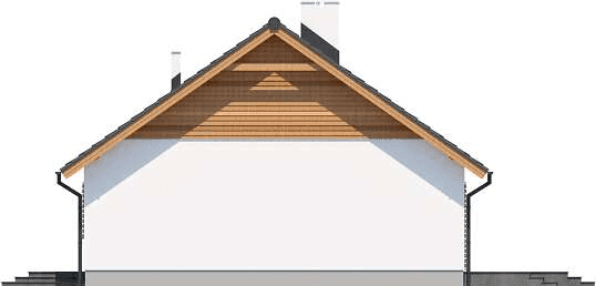 Elewacja prawa domu jednorodzinnego Tracja 6