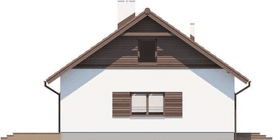 Elewacja lewa domu jednorodzinnego Tracja 7