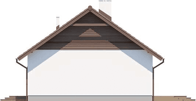 Elewacja prawa domu jednorodzinnego Tracja 7