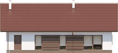 Elewacja tylna domu jednorodzinnego Tracja 7