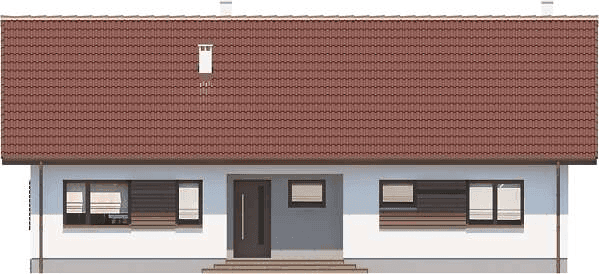 Elewacja frontowa domu jednorodzinnego Tracja 7