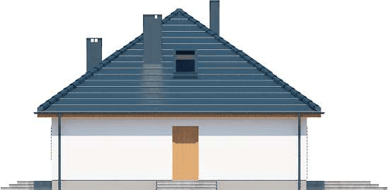 Elewacja prawa domu jednorodzinnego Tracja 8