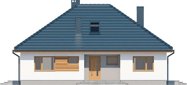 Elewacja frontowa domu jednorodzinnego Tracja 8