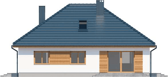 Elewacja tylna domu jednorodzinnego Tracja 8