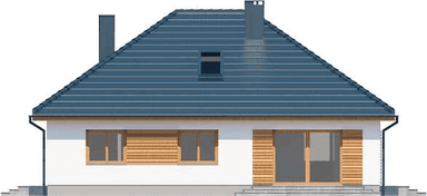 Elewacja tylna domu jednorodzinnego Tracja 8