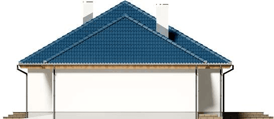 Elewacja prawa domu jednorodzinnego Tryton 2