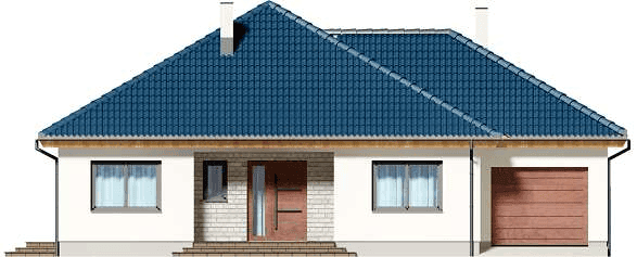 Elewacja frontowa domu jednorodzinnego Tryton 2