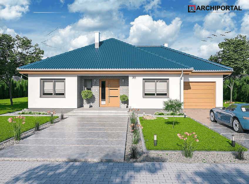 Wizualizacja domu jednorodzinnego Tryton 2
