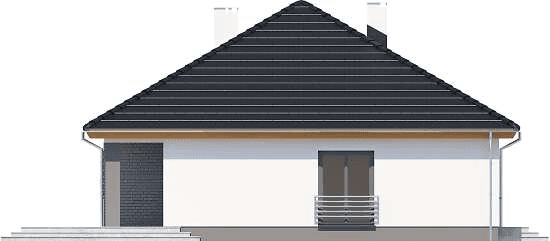 Elewacja lewa domu jednorodzinnego Tryton 2 Teriva
