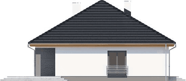 Elewacja lewa domu jednorodzinnego Tryton 2 Teriva