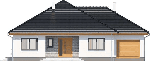 Elewacja frontowa domu jednorodzinnego Tryton2 Teriva