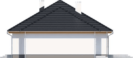 Elewacja prawa domu jednorodzinnego Tryton 2 Teriva