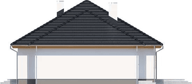 Elewacja prawa domu jednorodzinnego Tryton 2 Teriva