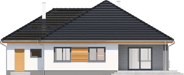 Elewacja tylna domu jednorodzinnego Tryton 2 Teriva