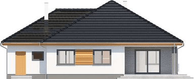 Elewacja tylna domu jednorodzinnego Tryton 2 Teriva