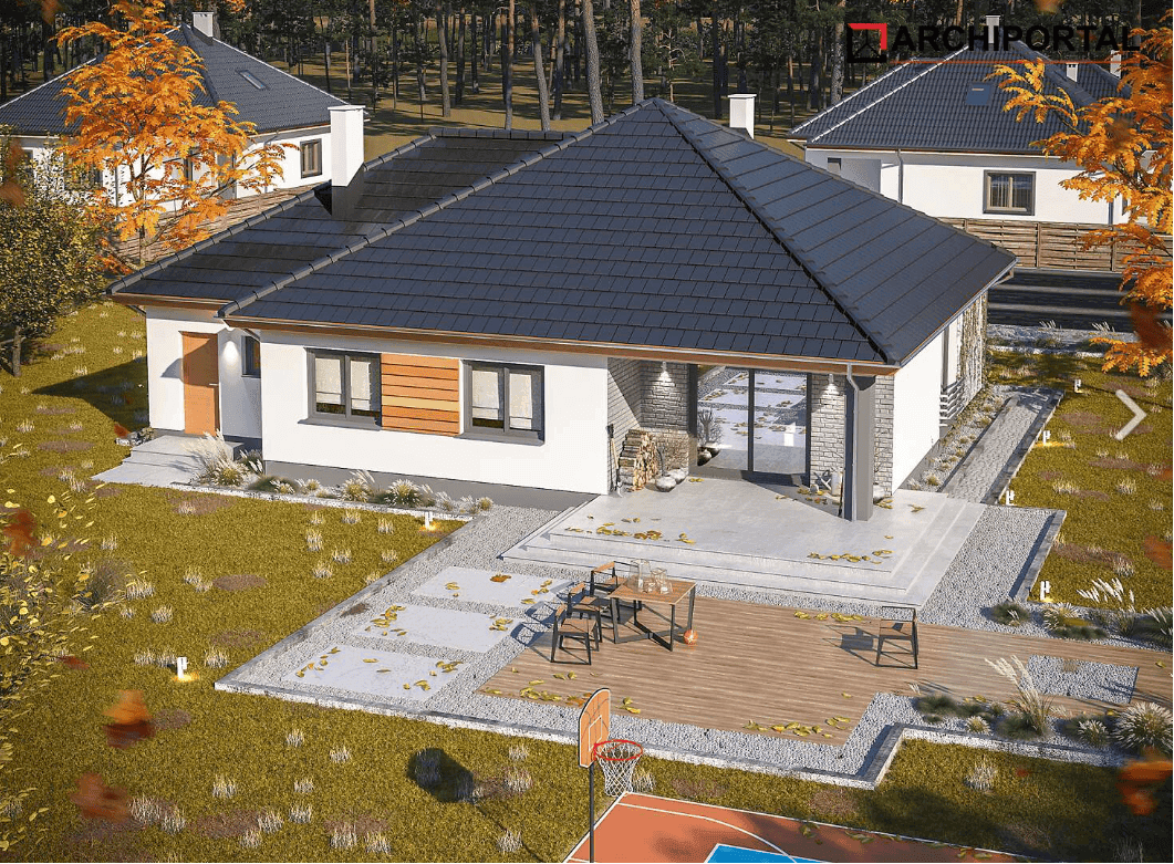 Wizualizacja domu jednorodzinnego Tryton 2 Teriva