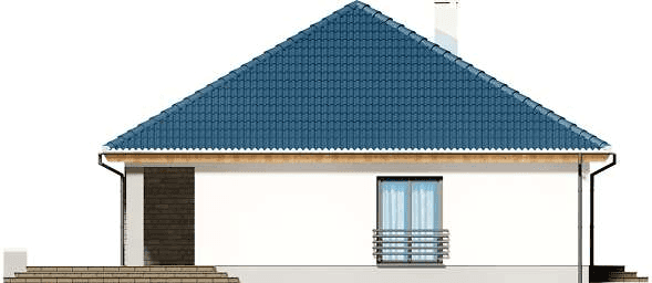 Elewacja lewa domu jednorodzinnego Tryton