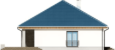 Elewacja lewa domu jednorodzinnego Tryton