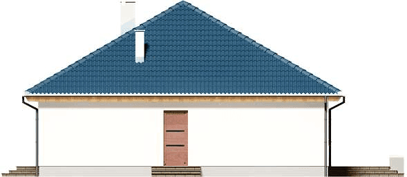 Elewacja prawa domu jednorodzinnego Tryton