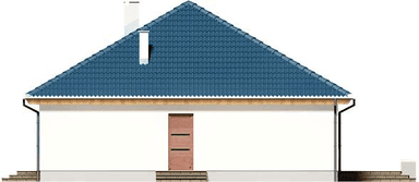 Elewacja prawa domu jednorodzinnego Tryton