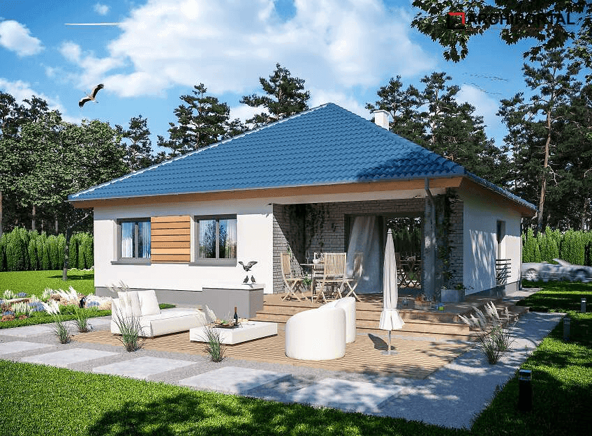 Wizualizacja domu jednorodzinnego Tryton