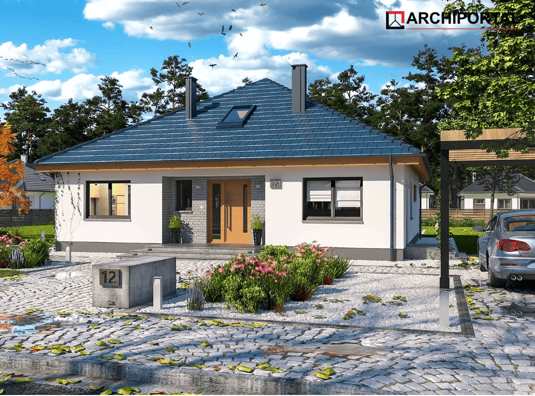 Wizualizacja domu jednorodzinnego Tryton 3