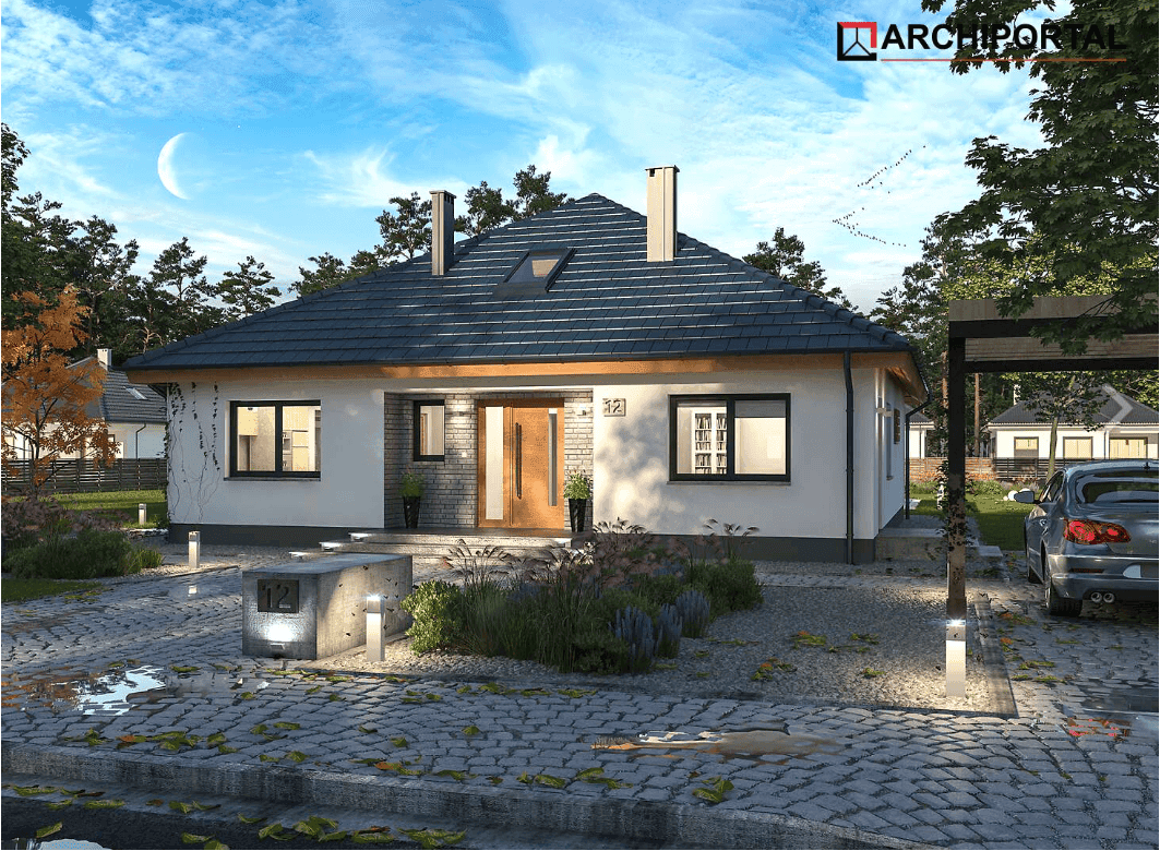 Wizualizacja domu jednorodzinnego Tryton 3