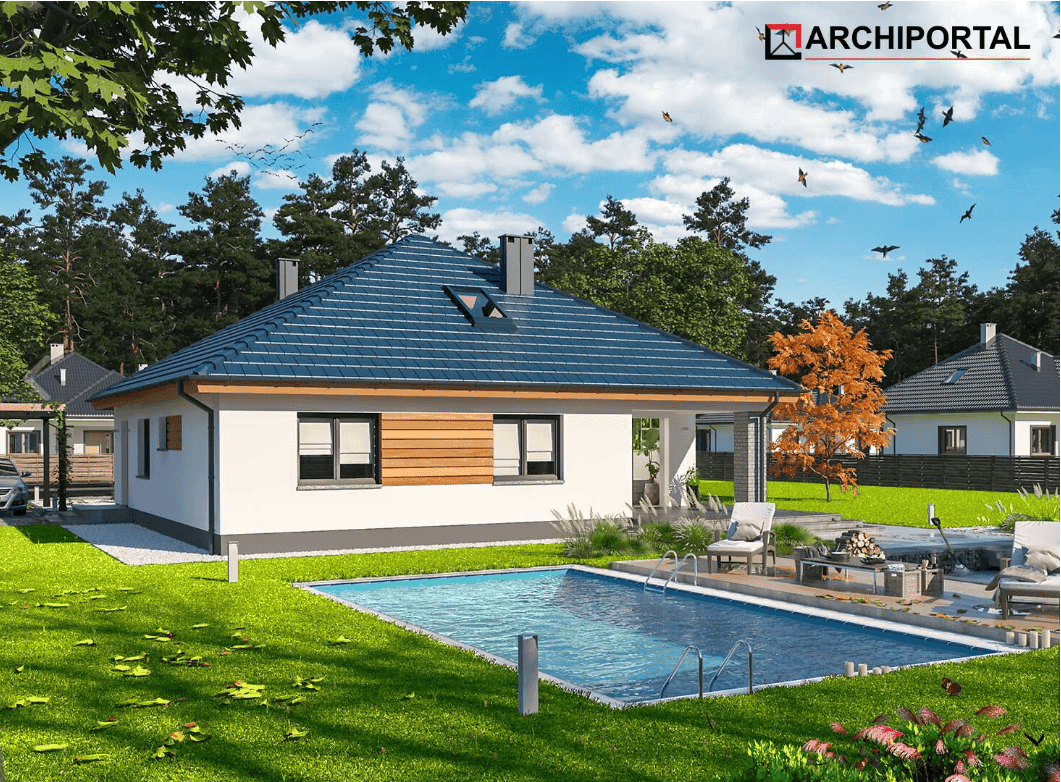 Wizualizacja domu jednorodzinnego Tryton 3